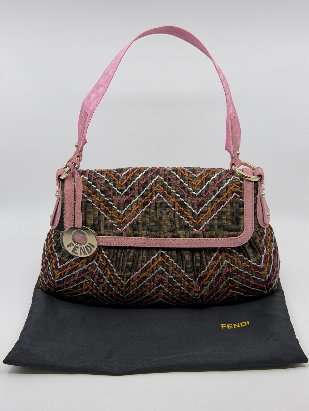 Fendi Vintage Zucca Chef Shoulder Bag